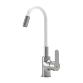 Single Handle Sink Mixer Tap CIS White Stainless steel Brass by CIS, Kitchen taps - Ref: S6500051, Price: 51,06 €, Discount: %