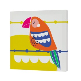 Canvas HappyFriday Moshi Moshi Pretty parrots Multicolour 27 x 27 cm by HappyFriday, Prints on Canvas - Ref: D1614719, Price:...