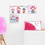 Leinwand HappyFriday Moshi Moshi Cherry blossom Bunt 27 x 27 cm | Tienda24 - Global Online Shop Tienda24.eu