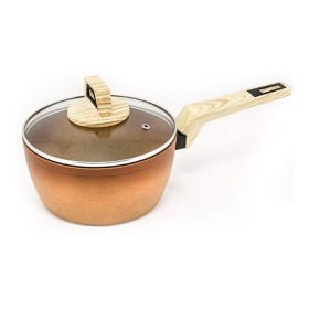 Saucepan with Lid Amercook Terracotta Ø 18 cm by Amercook, Casserole pans - Ref: S6501457, Price: 23,58 €, Discount: %