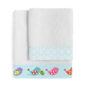 Towel set HappyFriday Mr Fox Little Birds Multicolour 2 Pieces by HappyFriday, Towels - Ref: D1614776, Price: 59,14 €, Discou...