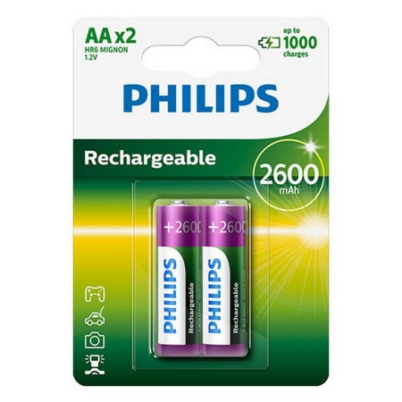 Pilas Recargables Philips R6B2A260/10 1,2 V de Philips, Pilas recargables - Ref: S6502374, Precio: 7,51 €, Descuento: %