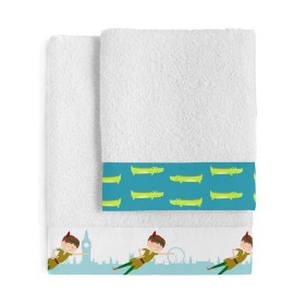 Ensemble de serviettes de toilette HappyFriday Mr Fox Flying Boy Multicouleur 2 Pièces de HappyFriday, Serviettes de bain - R...