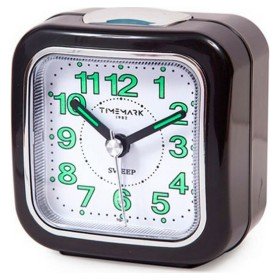 Relógio-despertador analógico Timemark Preto Silencioso com som Modo noturno (7.5 x 8 x 4.5 cm) de Timemark, Despertadores - ...