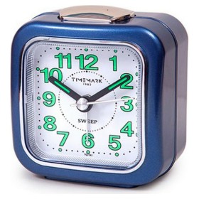 Analogue Alarm Clock Timemark Blue Silent with sound Night mode (7.5 x 8 x 4.5 cm) by Timemark, Alarm clocks - Ref: S6502796,...