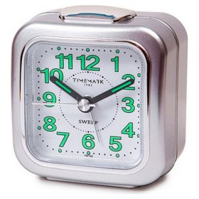 Réveil Analogique Timemark Argenté (7.5 x 8 x 4.5 cm) de Timemark, Pendulettes de bureau - Réf : S6502798, Prix : 6,73 €, Rem...