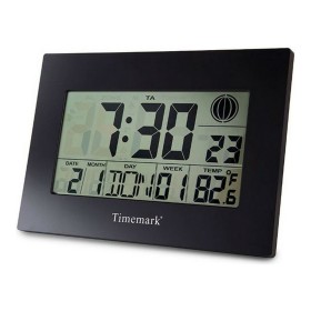 Wall Clock with Thermometer Timemark Black (24 x 17 x 2 cm) by Timemark, Wall Clocks - Ref: S6502865, Price: 17,74 €, Discoun...