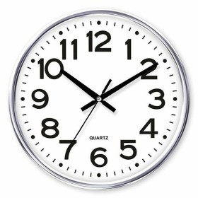 Horloge Murale Timemark Argenté 34 x 34 cm de Timemark, Pendules murales - Réf : S6503177, Prix : 10,15 €, Remise : %