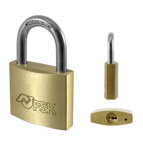 Key padlock Ferrestock Brass 30 mm by Ferrestock, Keyed Padlocks - Ref: S6504483, Price: 4,65 €, Discount: %