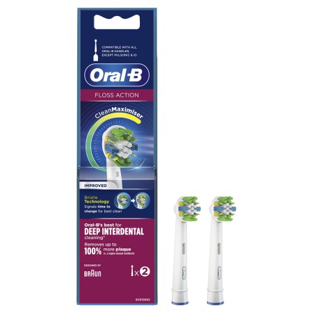 Tête de rechange Oral-B Floss Action Blanc 2 Unités de Oral-B, Brosses à dents électriques et accessoires - Réf : S6504749, P...