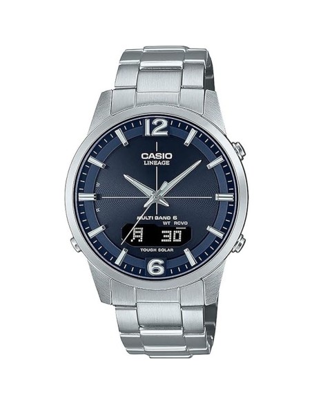 Herrenuhr Casio LINEAGE Multi Band 6 Tough Solar Silberfarben (Ø 40 mm) | Tienda24 Tienda24.eu