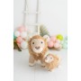 Jouet Peluche Crochetts AMIGURUMIS MINI Marron Lion 45 x 16 x 27 cm 84 x 32 x 57 cm 2 Pièces de Crochetts, Animaux et personn...