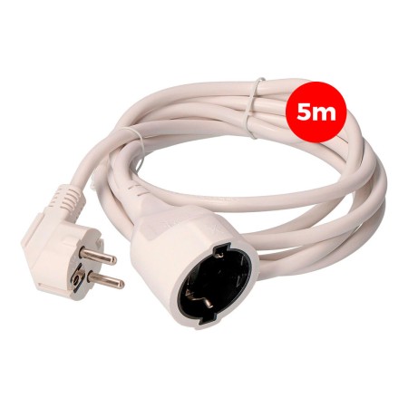 Cable alargador EDM 3 x 1,5 mm Blanco 5 m