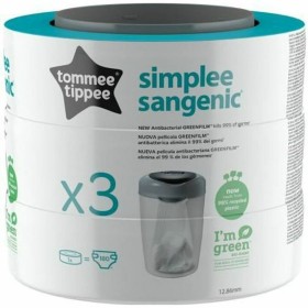 Sacos de Lixo Tommee Tippee Sangenic Simplee 3 Unidades de Tommee Tippee, Caixotes do lixo para fraldas e recargas - Ref: S71...