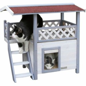 Cabane Kerbl Lodge Ontario Gris 77 x 50 x 73 cm Chat Bois de Kerbl, Paniers et maisons pour chats - Réf : S71000841, Prix : 1...