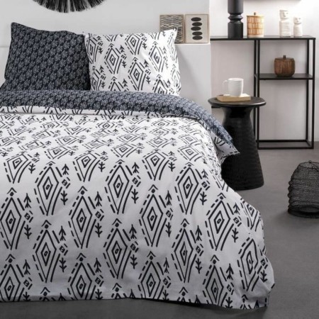 Duvet cover set TODAY White Black 220 x 240 cm 3 Pieces by TODAY, Quilts and quilt covers - Ref: S71001218, Price: 41,87 €, D...