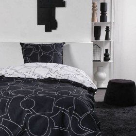 Duvet cover set TODAY Black 140 x 200 cm by TODAY, Quilts and quilt covers - Ref: S71001557, Price: 32,95 €, Discount: %