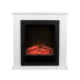 Chimenea Eléctrica Decorativa de Pared Classic Fire Geneva Negro/Blanco 1800 W Classic Fire - 1