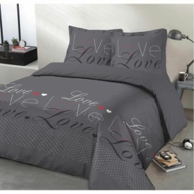 Parure de couette Vision Love Gris foncé de Vision, Couettes et housses de couette - Réf : S71001638, Prix : 56,24 €, Remise : %