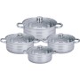 Olla con Tapa de Cristal Royalty Line SP8 Acero 8 Piezas de Royalty Line, Juegos de sartenes y ollas - Ref: D0600118, Precio:...