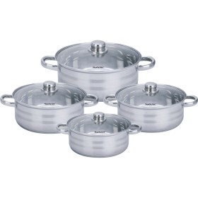 Pot with Glass Lid Royalty Line SP8 Steel 8 Pieces by Royalty Line, Frying pan and saucepan sets - Ref: D0600118, Price: 79,3...