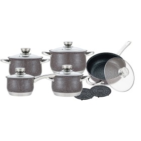 Topfset Royalty Line 1232 Schwarz Stahl 12 Stücke von Royalty Line, Töpfe und Pfannen-Sets - Ref: D0600124, Preis: 66,77 €, R...