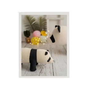 Cuadro Crochetts Multicolor 33 x 43 x 2 cm Oso Panda de Crochetts, Imágenes enmarcadas - Ref: D1615523, Precio: 34,50 €, Desc...