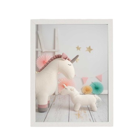 Cadre Crochetts Multicouleur 33 x 43 x 2 cm Licorne de Crochetts, Tableaux - Réf : D1615539, Prix : 34,50 €, Remise : %