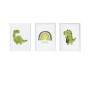 Jeu de 3 tableaux Crochetts Multicouleur Bois MDF 33 x 43 x 2 cm Arc-en-ciel Dinosaure (3 Pièces) de Crochetts, Décoration mu...