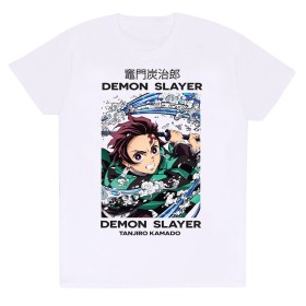 Kurzarm-T-Shirt Demon Slayer Whirlpool Weiß Unisex von Demon Slayer, T-Shirts - Ref: D0800418, Preis: 23,79 €, Rabatt: %