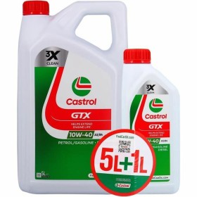 Óleo de Motor para Automóveis Castrol GTX 10W 40 6 L de Castrol, Óleos de motor para automóveis - Ref: S71004199, Preço: 60,3...