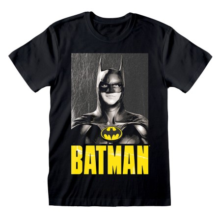 Camisola de Manga Curta Batman Keaton Batman Preto Unissexo de Batman, T-shirts - Ref: D0800421, Preço: 23,79 €, Desconto: %