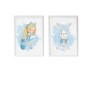 Jeu de 2 tableaux Crochetts Alice Multicouleur Bois MDF 33 x 43 x 2 cm Lapin (2 Pièces) de Crochetts, Décoration murale - Réf...