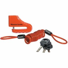 Kabel mit Vorhängeschloss Master Lock 8417DPRO Schwarz | Tienda24 - Global Online Shop Tienda24.eu