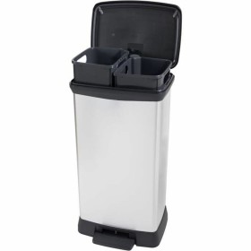 Waste bin with pedal Curver Chic Stainless steel 50 L Silver | Tienda24 - Global Online Shop Tienda24.eu