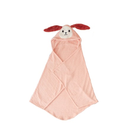 Bath towel Crochetts Pink 128 x 2 x 110 cm Rabbit by Crochetts, Bath & Hooded Towels - Ref: D1615630, Price: 32,71 €, Discoun...