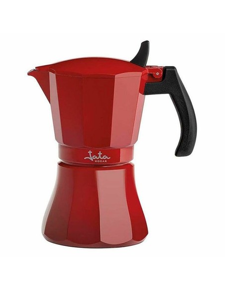 Cafetera Italiana JATA HCAF2009 Rojo Aluminio (9 Tazas) | Tienda24 Tienda24.eu