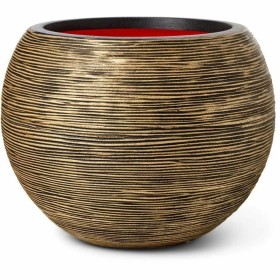 Cache-pot Capi Europe Doré Plastique Rond Ø 40 cm de Capi Europe, Cache-pots - Réf : S71008078, Prix : 82,70 €, Remise : %