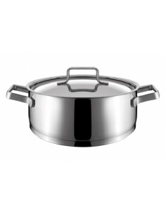 Casserole BRA A270532 (32 cm) Noir Noir/Orange Métal Aluminium Aluminium forgé Aluminium fondu Ø 32 cm | Tienda24 Tienda24.eu