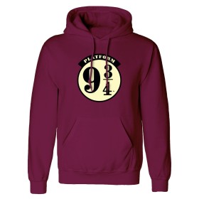 Unisex Hoodie Harry Potter Platform 9 and 3 Quarters Burgundy by Harry Potter, Sweatshirts - Ref: D0800431, Price: 45,52 €, D...