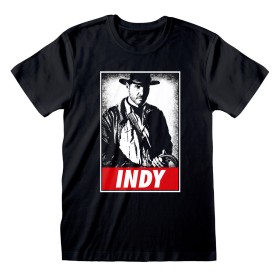 T shirt à manches courtes Indiana Jones Indy Noir Unisexe de Indiana Jones, T-shirts - Réf : D0800432, Prix : 23,79 €, Remise...