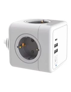 Regleta Enchufes Cubo Allocacoc PowerCube Extended USB E(FR) (3 m) | Tienda24 Tienda24.eu