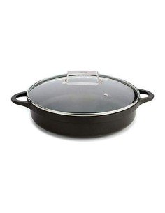 Cacerola con Tapa de Cristal Ø 24 cm Negro Aluminio (6 Unidades) | Tienda24 Tienda24.eu