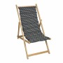 Chaise longue Jardin Prive Helsinki Toile Bois de hêtre Noir/Blanc (106 x 55 x 95 cm) de Jardin Prive, Bains de soleil - Réf ...