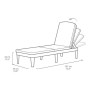 Chaise longue Allibert Jaipur Gris foncé 187 x 58 x 29 cm de Allibert, Bains de soleil - Réf : S7103627, Prix : 85,63 €, Remi...