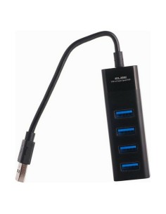 Hub USB Ewent EW1147 Schwarz | Tienda24 Tienda24.eu