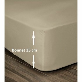 Fitted sheet Lovely Home Beige 140 x 190 cm by Lovely Home, Sheets and pillowcases - Ref: S7105378, Price: 26,54 €, Discount: %