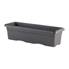 Vaso Plastiken Grigio Antracite Plastica Rettangolare 60 x 33 cm 54 x 27 x 28 cm di Plastiken, Vasi tradizionali - Rif: S7106...