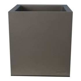 Pot Riviera Gris Plastique Carré de Riviera, Pots de fleurs - Réf : S7106171, Prix : 44,52 €, Remise : %