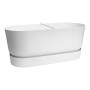 Plant pot Elho Terrase 80 Wheels 35 x 78 x 34 cm White | Tienda24 - Global Online Shop Tienda24.eu